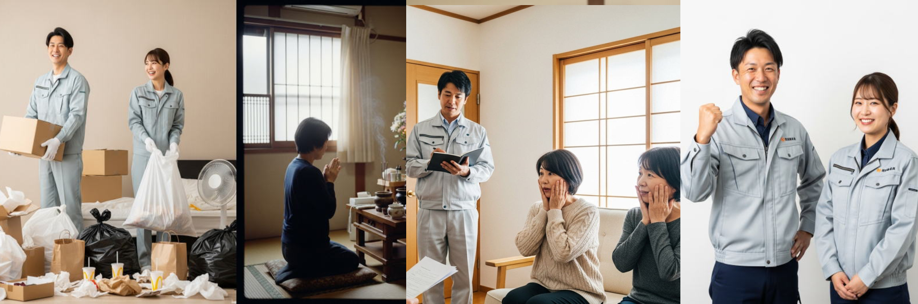 生前整理・福祉整理・ゴミ屋敷清掃・特殊清掃・不用品の回収・買取・便利屋